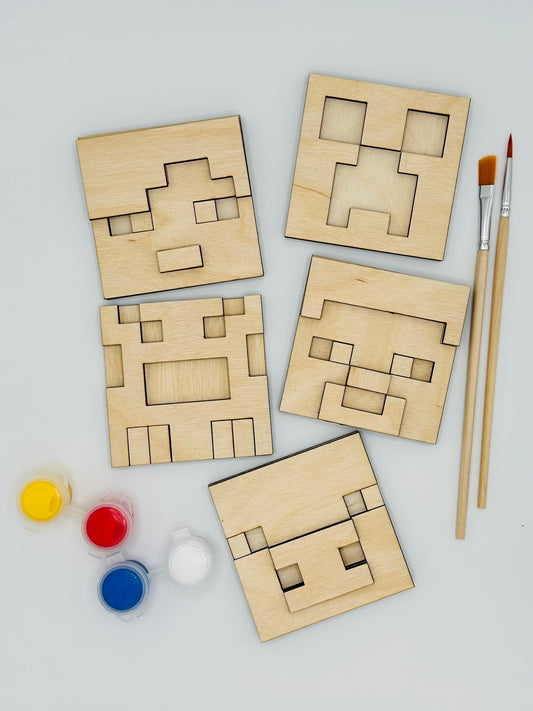 Mini colouring kit “Block world” magnet