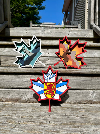 Collection of 3 maple leaf sets